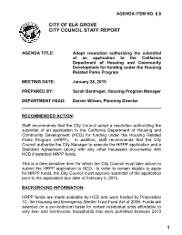 Housing Project Cover Sheet, of All Units Contained in This Application