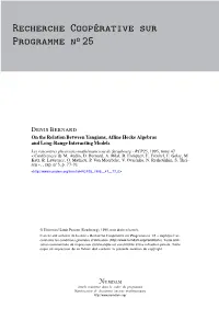 On the Relation Between Yangians, Affine Hecke Algebras and Long-Range Interacting Models