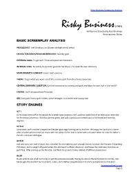 Risky Business Script Analysis