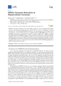 ARID2 Chromatin Remodeler in Hepatocellular Carcinoma