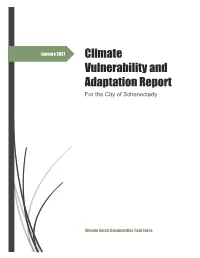 Climate Vulnerability and Adaptation Report for the City of Schenectady