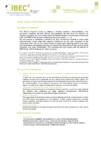 Postdoc Position in Neurorobotics at the SPECS-Lab Research Group