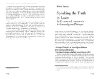Speaking the Truth in Love: an Ecumenical Framework For
