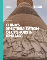 China's De-Extremization of Uyghurs in Xinjiang