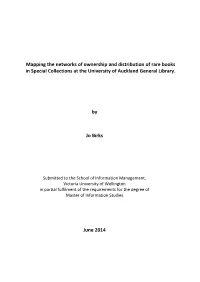 Mapping the Networks of Ownership and Distribution of Rare Books in Special Collections at the University of Auckland General Library