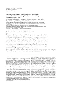 Phylogenomic Analysis of Transcriptomic Sequences Of
