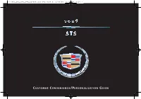2009 Cadillac STS Get to Know Guide