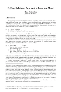 A Time-Relational Approach to Tense and Mood