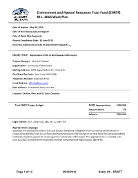 Environment and Natural Resources Trust Fund (ENRTF) M.L