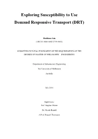 Exploring Susceptibility to Use Demand Responsive Transport (DRT)