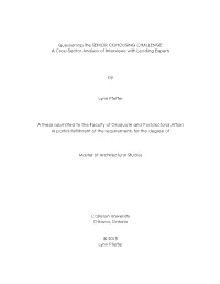 Questioning the SENIOR COHOUSING CHALLENGE: a Cross-Sector Analysis of Interviews with Leading Experts