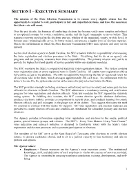 Section I – E Xecutive Summary