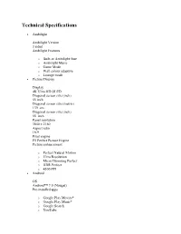 Technical Specifications