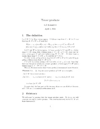 Tensor Products