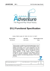 D3.2 Functional Specification