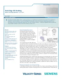 Solid Edge 2D Drafting Fact Sheet
