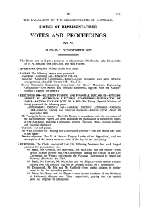 VOTES and PROCEEDINGS No