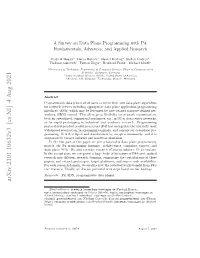 A Survey on Data Plane Programming with P4: Fundamentals, Advances, and Applied Research