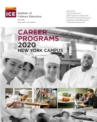 Career Programs 2020 New York Campus