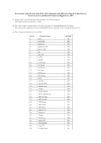 Declaration Under Section 4(4) of the Telecommunication (Broadcasting & Cable) Services Interconnection (Addressable Systems) Regulations, 2017