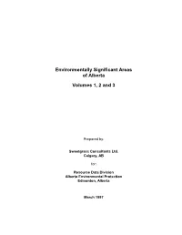 Environmentally Significant Areas of Alberta Volumes 1, 2 and 3