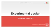 Experimental Design