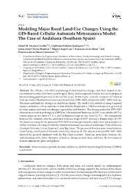 Modeling Major Rural Land-Use Changes Using the GIS-Based Cellular Automata Metronamica Model: the Case of Andalusia (Southern Spain)