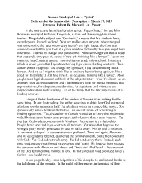 Second Sunday of Lent – Cycle C Cathedral of the Immaculate Conception – March 17, 2019 Reverend Robert W