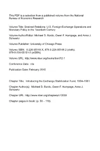 Strained Relations: US Foreign-Exchange Operations and Monetary Policy in the Twentieth Century