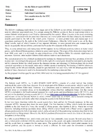 Summary Background