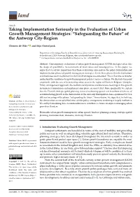 Taking Implementation Seriously in the Evaluation of Urban Growth Management Strategies: “Safeguarding the Future” of the Antwerp City-Region