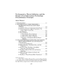 Technopanics, Threat Inflation, and the Danger of an Information Technology Precautionary Principle