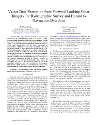 Vector Data Extraction from Forward-Looking Sonar Imagery for Hydrographic Survey and Hazard to Navigation Detection