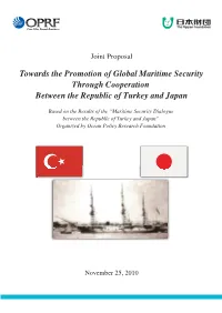 Joint Proposal Towards the Promotion of Global Maritime Security