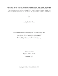 Modification of Poly(Methyl Methacrylate) Surfaces With