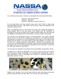 Particle Sizes Explained