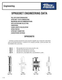 Sprocket Engineering Data