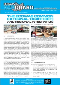 The Ecowas Common External Tariff (Cet) and Regional Integration