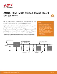 AN203: 8-Bit MCU Printed Circuit Board Design Notes