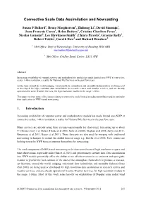 Convective Scale Data Assimilation and Nowcasting