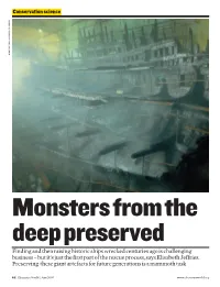 Finding and Then Raising Historic Ships Wrecked Centuries Ago Is Challenging Business – but It’S Just the First Part of the Rescue Process, Says Elisabeth Jeffries