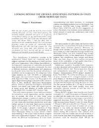 Identifying Patterns in Coles Creek Mortuary Data