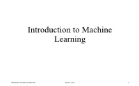 Introduction to Machine Learning