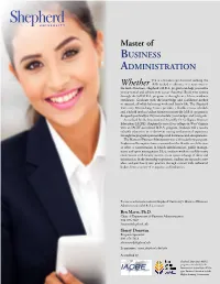 Master of Business Administration