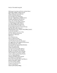Party at the Limit Song List