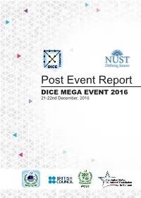Post Event Report DICE MEGA EVENT 2016 1 21-22Nd December, 2016