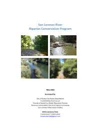 San Lorenzo River Riparian Conservation Program