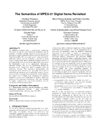 The Semantics of MPEG-21 Digital Items Revisited