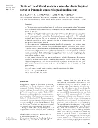 Traits of Recalcitrant Seeds in a Semi-Deciduous Tropical Forest In