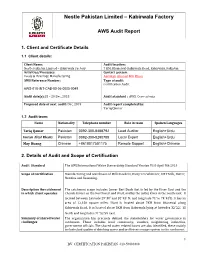 AWS Audit Report